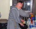 Brother Thomas More in kitchen