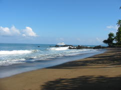 Pacific Explorer from beach