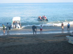 Landing on Corcovado Beach