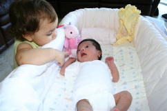 Graciela with newborn Carina