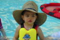 Graciela in Papi's hat