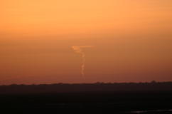 Smoke trail from flare